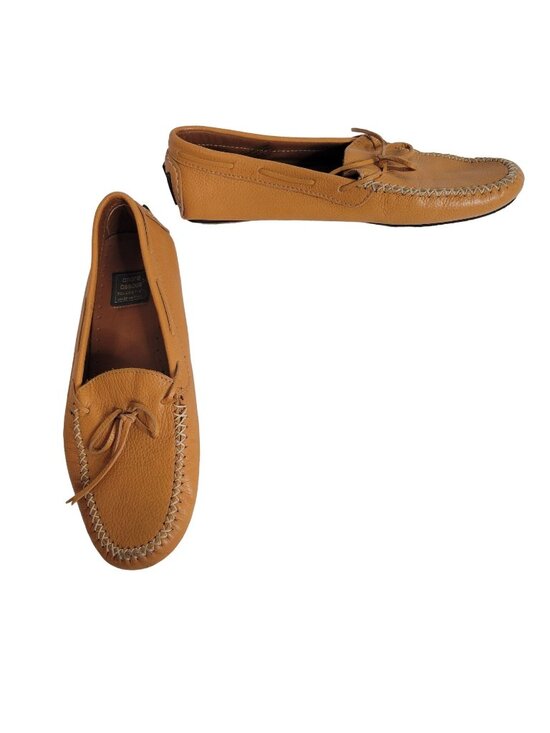 André Assous Shoes - André Assous Womens Size 8.5 Loafers Leather Driving Moccasins Tan Made In Italy